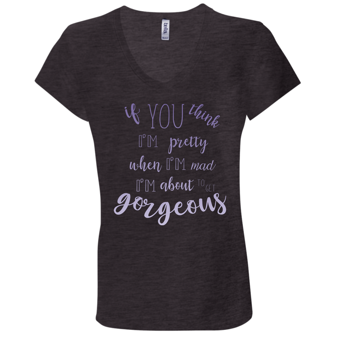 Living Large - The Purple Collection I Am About To Get Gorgeous Ladies V-Neck T Shirt